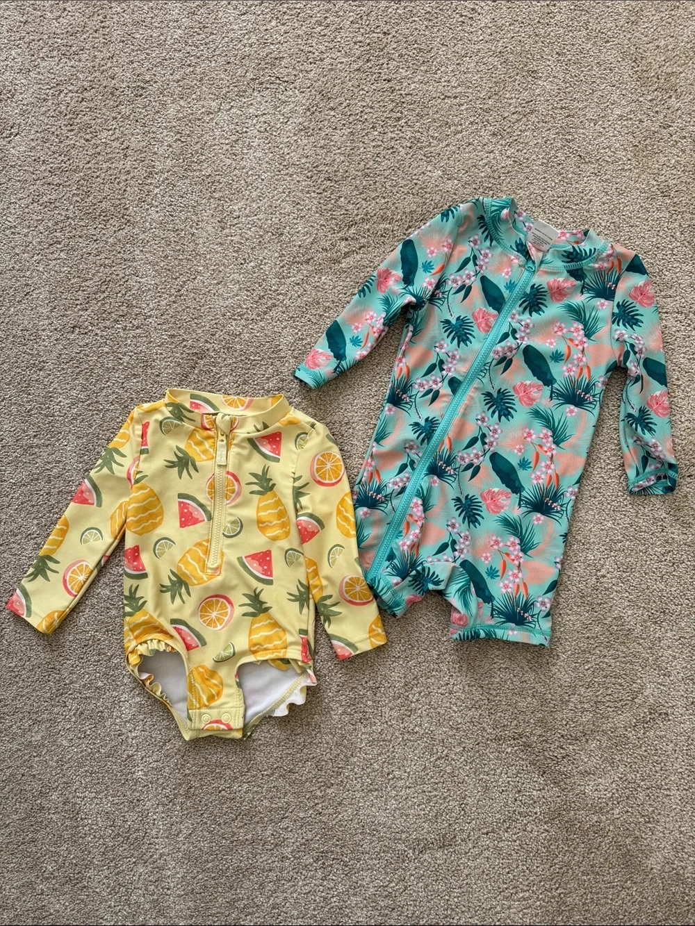 2 baby swimsuits